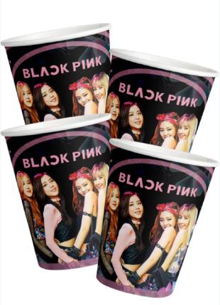 Happyland BlackPink Temalı Karton Bardak 8’li Black Pink