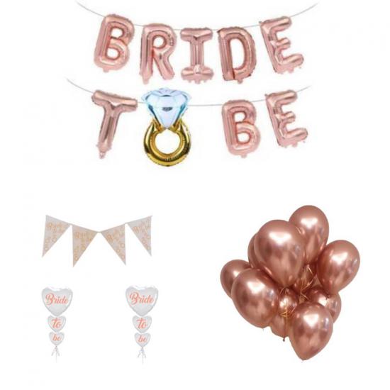 Happyland Bekarlığa Veda Partisi Rose Gold Bride To Be Parti Seti 4 Parça