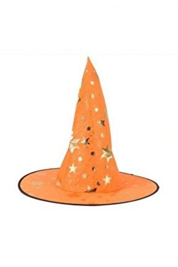 Happyland Halloween Kumaş Cadı Şapkası Turuncu