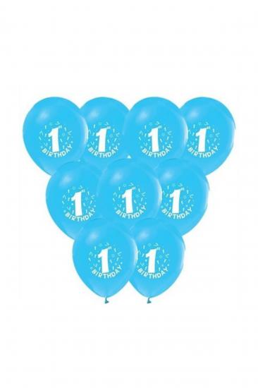 1 yaş mavi balon 100 adet