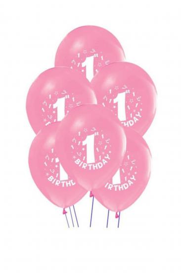 1 yaş pembe balon 100 adet