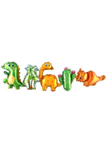 Happyland Birleşik Dinazor Folyo Set Balon