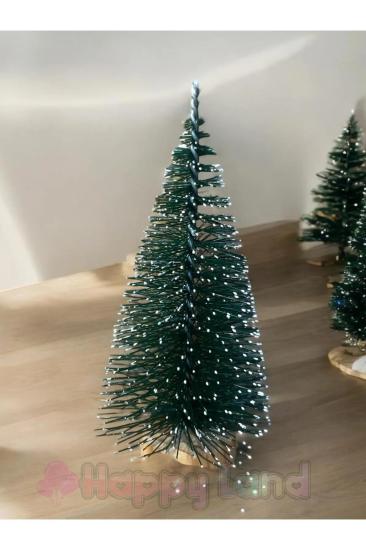 Mini Masa Üzeri Yılbaşı Ağacı 1 Adet 10 cm Minyatür Karlı Model Yılbaşı Ağacı