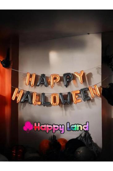 Halloween Cadılar Bayramı Happy Halloween Yazılı Folyo Balon Seti