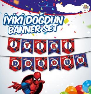 Happyland Spiderman İyi Ki Doğdun Banner
