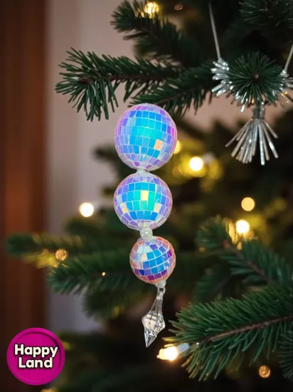 Happyland Disko Topu Asma Süs Disko Topu Parlak Aynalı Yılbaşı Ağacı Süsü 20 CM HAPPY2025-115