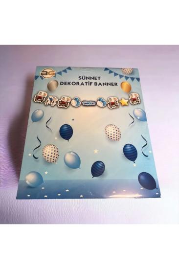 Happyland Sünnet Figürlü Dekoratif Banner Sünnet Dekor Süs