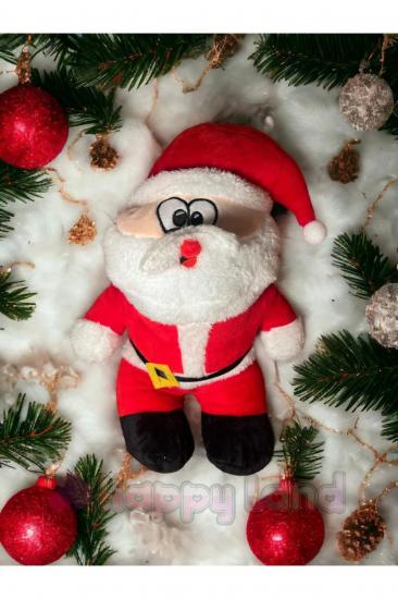 Happyland Noel Baba Peluş Oyuncak Orta Boy Yılbaşı Dekoru Noel Baba Peluş 35 Cm 