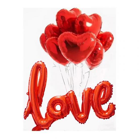 Eminönü Toptancı Kırmızı Love Imza Modeli Folyo Balon 67 cm