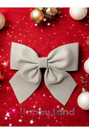 Happyland Yılbaşı Beyaz Kapı Sofra Ağaç Süsü Simli Eva Fiyonk Dekor Yılbaşı Süs 20 cm