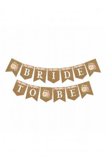 Happyland Bride To Be Kraft Renk Beyaz Yazılı Banner