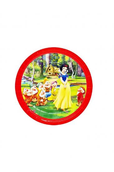 Happyland Pamuk Prenses Ve Yedi Cüceler Temalı Model Figürlü Karton Tabak 8’li
