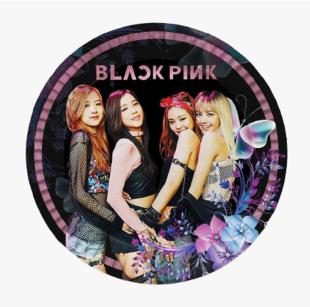 Happyland BlackPink Temalı Karton Tabak 8’li Black Pink