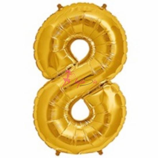 8 Rakamı Folyo Balon GOLD 100 cm
