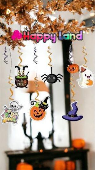 Happyland Halloween ASMA SÜS 6’ LI Tavan Sarkıt Süs Cadılar Bayramı Asma Dekor Süs
