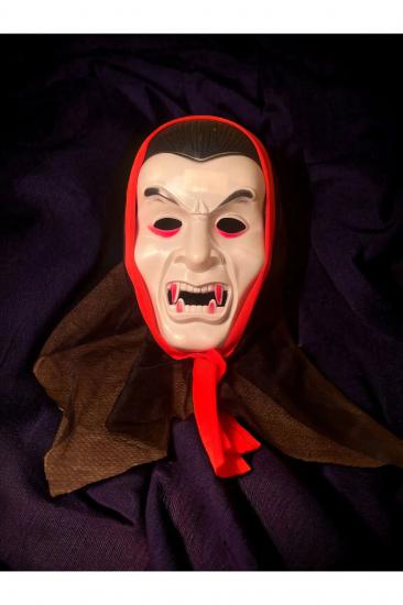 Happyland Happylan Halloween Vampir Maskesi Pelerinli Korkunç Cadılar Bayramı Maske Halloween Vampir Mask