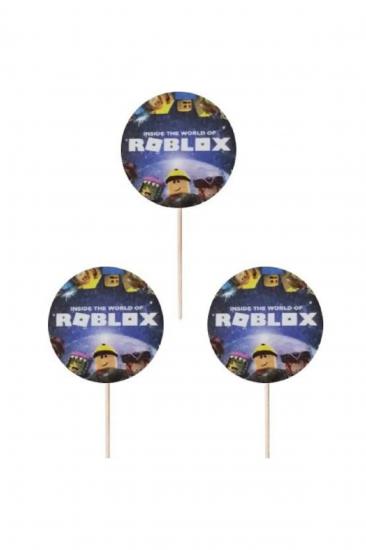 Happyland Roblox Temalı Doğum Günü Süsü Muffen Kürdanı Roblox Sunum Kürdanı