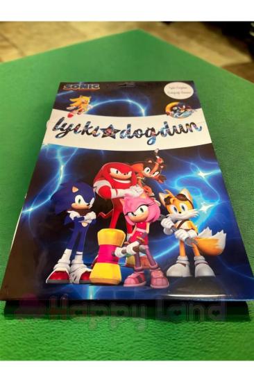 Happyland Sonic Kirpi Sonic İyiki Doğdun Yazısı Dekoratif Kaligrafi New Banner Iyiki Doğdun Yazısı