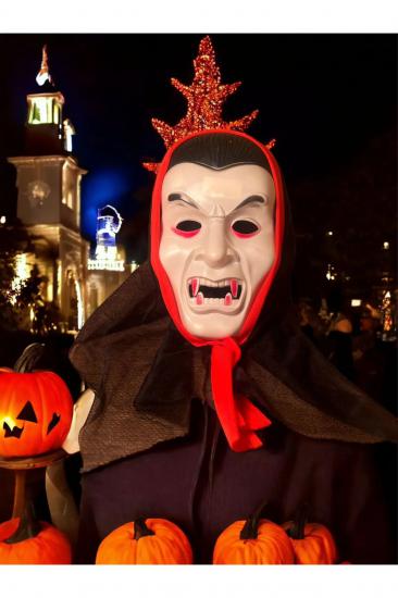 Happyland Happylan Halloween Vampir Maskesi Pelerinli Korkunç Cadılar Bayramı Maske Halloween Vampir Mask
