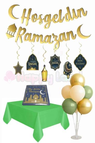 Happyland Ramazan Ayı Hoşgeldin Ramazan Masa Sofra Dekor Set 6 Parça