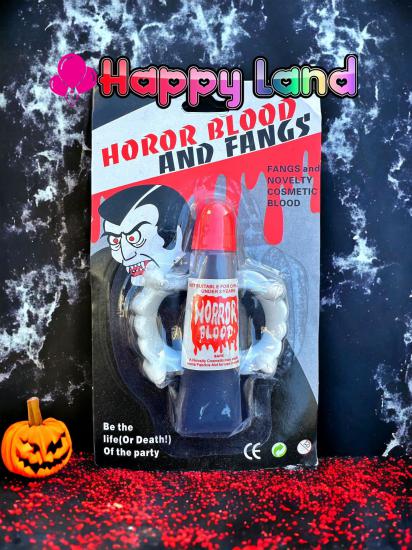 Happyland Halloween Cadılar Bayramı Cadılar Bayramı Halloween Vampir Diş ve Kan Seti