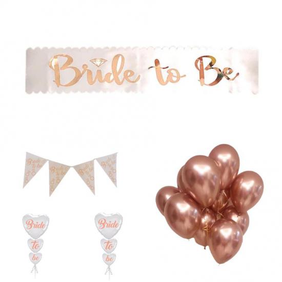 Happyland Bekarlığa Veda Partisi Rose Gold Bride To Be Parti Seti 5 Parça