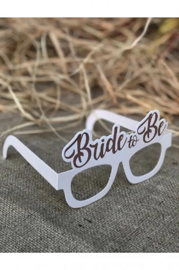 Happyland Bride To Be Beyaz - Rose Gold Bekarlığa Veda Partisi Konsept Kuşak + Gözlük + Taç 3’lü Set