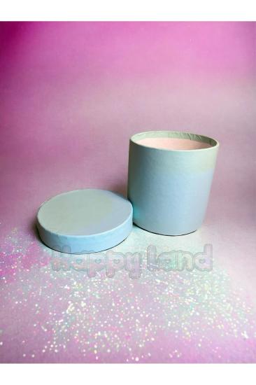 Happyland Silindir Hediye Küçük Boy Su Yeşili Renk Hediyelik Kutu Silindir Hediye Kutusu 10x10 cm