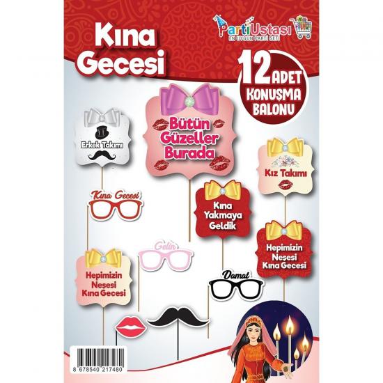 Happyland Konuşma Balonu Kına Gecesi 12 Adet Konuşma Kartı