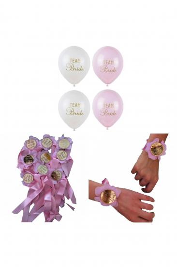 Happyland Bride To Be Bekarlığa Veda Partisi Pembe 12’li Seti