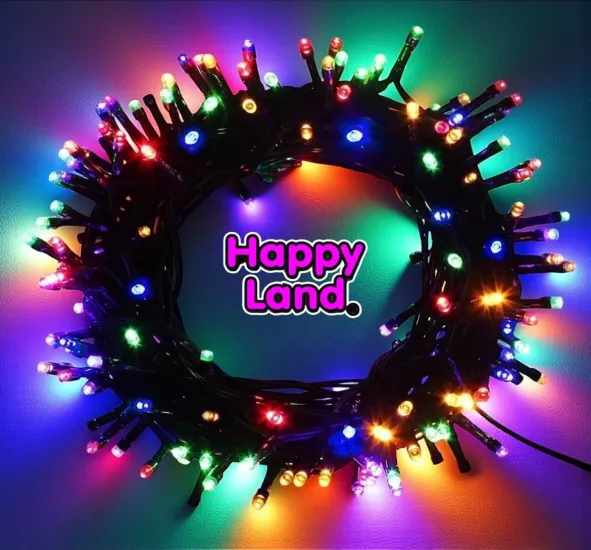  20m 200 LED Fişli SiyahKablo RGB ÇokRenkliEklemeli Led Işık YılbaşıOrganizasyon Aydınlatma