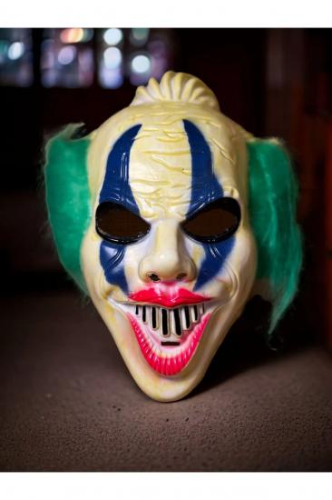Happyland Halloween Korkunç Maske Balo Maskesi Yeşil Renk Punny Cadılar Bayramı Maske Mask