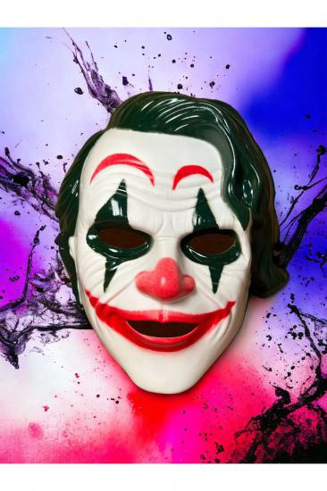 Happyland Halloween Joker Maske First Cadılar Bayramı Plastik Korkunç Maske Joker Mask