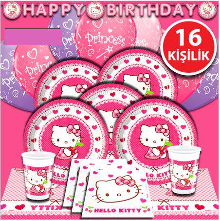 Hello Kitty 16 Kişilik Parti Seti