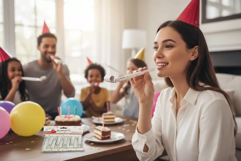 Happyland Yılbaşı Uzayan Düdük Kaynana Dili 10 Adet Gold Çizgili Parti Ve Doğum Günü YılbaşıDüdüğü