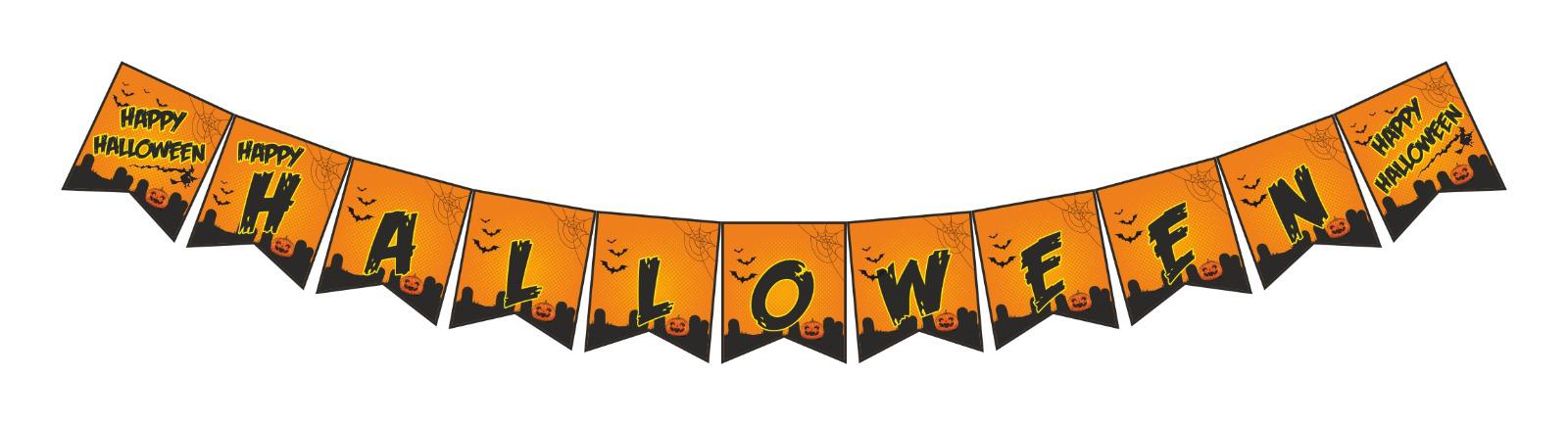 Halloween Yazı Banner Flama 2 mt