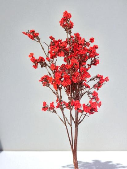 Happyland Yapay Kırmızı Bahar Dalı 55 Cm Kırmızı Renk Japon Kiraz Çiçeği