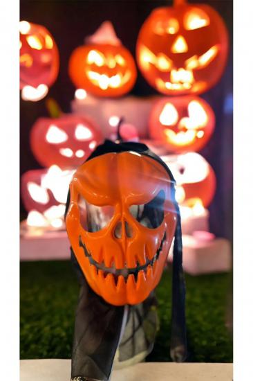 Happyland Halloween Pelerinli Balkabağı Maske Cadılar Bayramı Balkabağı Maske 