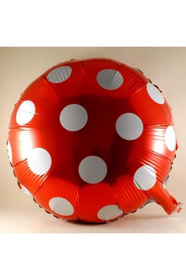 Happyland Beyaz Puantiyeli Kırmızı Renkte Folyo Balon