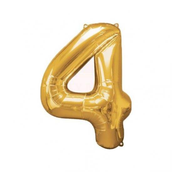 4 SAYI 40 İNÇ FOLYO GOLD BALON BÜYÜK BOY 100 CM