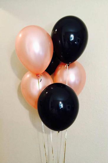 30 Adet Metalik Balon - Rose Gold Toz Pembe Bakır