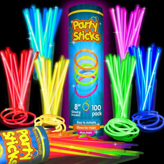 100 Adet Fosforlu Işıklı Çubuk Glow Stick Dügün Parti Eğlence