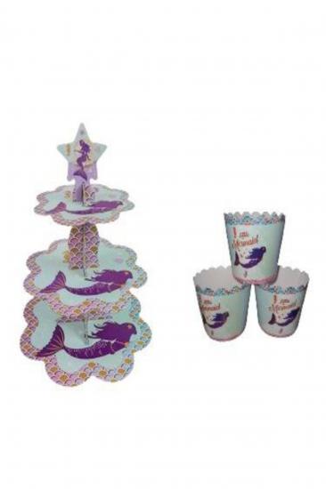 Happyland Deniz Kızı Karakterli Kek Standı + Kek Kapsülü 2’li