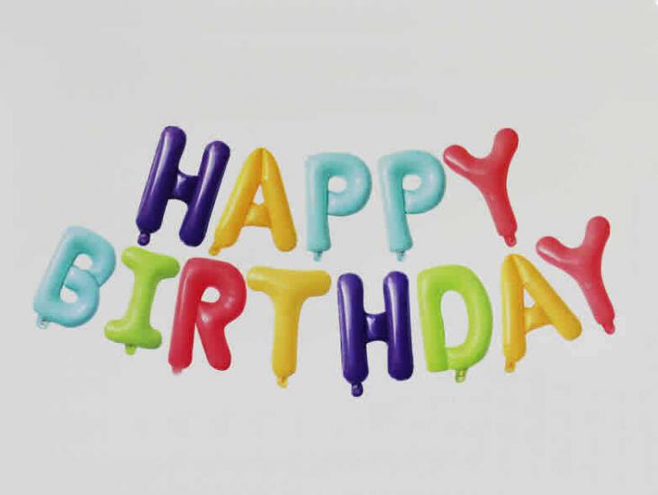 Happyland Makaron Renkli Happy Birthday Folyo Balon Seti