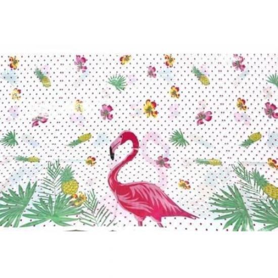 Flamingo Temalı Plastik Masa Örtüsü 120x180cm