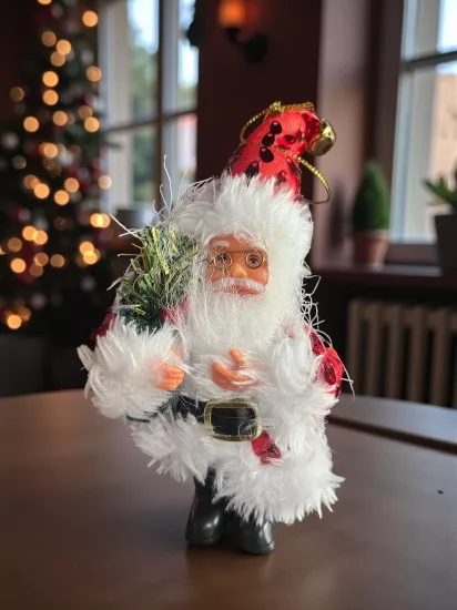 Happyland Yılbaşı 15 CM Kırmızı Renk Mini Noel Baba Oyuncak Dekor Süs Masa Üzeri Mini Noel Baba Süs