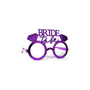 Happyland Parti Gözlüğü Bride Yazılı Gelin Gözlüğü Bekarlığa Veda Bride To Be Gözlük Mor
