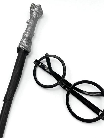  Happyland Harry Potter Asa Gözlük Seti Asa 45cm&Siyah Çerçeveli Camsız  Harry Potter Gözlüğü Seti 