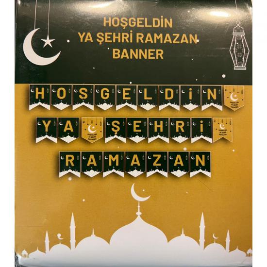 Happyland Ramazan Dekorları Hoşgeldin Ya Şehri Ramazan Banner Yazı
