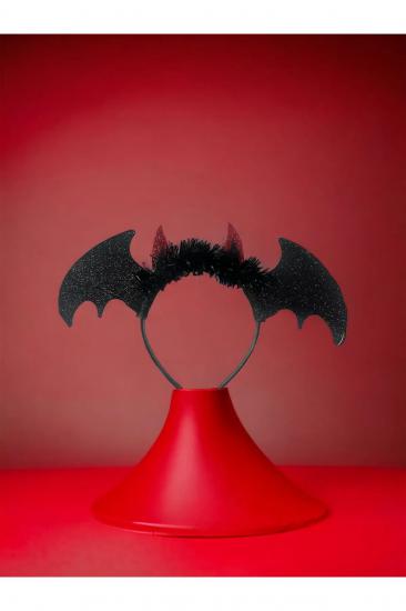 Happyland Halloween Siyah Kırmızı Yarasa Şeytan Taç Cadılar Bayramı Parti Tacı
